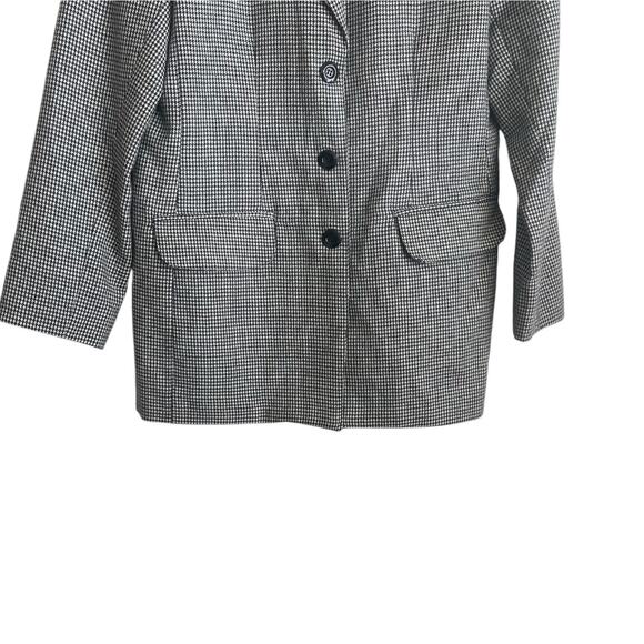 Vintage Bill Blass Women Tweed Jacket 10 Houndstooth Career Professional‎ Blazer - Picture 8 of 10